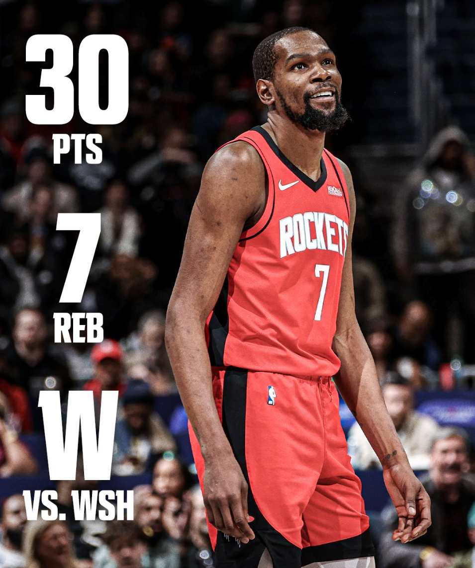 世界杯官网入口-连续三场30+队史首人！KD1点成历史第二 37岁助火箭更上一层楼